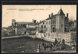 CPA La Chaise-Dieu, Avenue De La Gare, Perspective De L`Abbaye, Vue Prise Du Sud-Ouest  - La Chaise Dieu