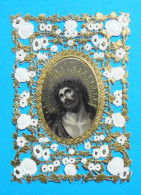 Image Pieuse Dentelle Ajourée, Dorée. Le Christ Avec Sa Couronne D'épines - Devotion Images