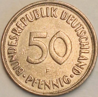 Germany Federal Republic - 50 Pfennig 1974 F (Small F), KM# 109.2 (#4730) - 50 Pfennig