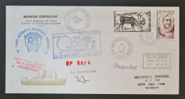 TAAF,  Timbres Numéros 111 Et 123 Oblitérés De Kerguelen Le 7/7/1988. Marion-Dufresne. - Lettres & Documents