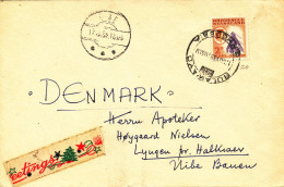 Rhodesia & Nyasaland Cover Sent To Denmark 12-11-1959 Halkaer Pr. Nibe Single Franked - Rodesia & Nyasaland (1954-1963)