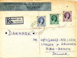 Rhodesia & Nyasaland Cover Sent To Denmark 1959 Halkaer ST. Nibe Banen Single Franked - Rhodésie & Nyasaland (1954-1963)