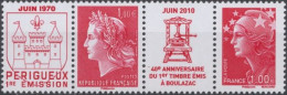 2010 - 4461 & 4462 - 40e Anniversaire Du 1er Timbre-poste émis à L'imprimerie De Boulazac - Unused Stamps