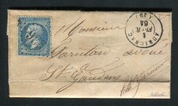 Rare Lettre D'Aurignac Pour Saint Gaudens ( Haute Garonne 1864 ) - Cachet GC 236 - 1849-1876: Klassik