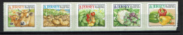 Jersey - 2005 - MNH - Cows And Farm Products Strip Of 5v Self-adhesive Imprint  '2005' - Jersey