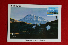 Ecuador Maxicard Volcano Chimborazo Carte Maximum Volcan Equateur - Vulkanen