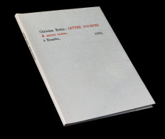 BOBIN (Christian) - Lettre Pourpre. EO Coll. - Other & Unclassified