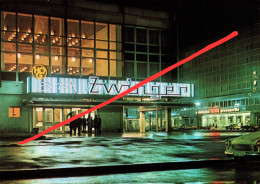 AK Dresden Bei Nacht HO Haus Am Zwinger Gaststätte Gasthof Postplatz Ernst Thälmann Wilsdruffer Straße Wallstraße DDR - Dresden