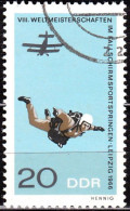 1966 - ALEMANIA - DDR - CAMPEONATO MUNDIAL DE PARACAIDISMO - LEIPZIG - YVERT 888 - Gebraucht