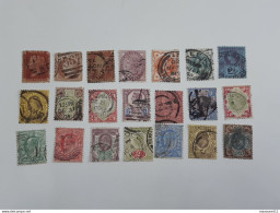 Petite Collection De Timbres De Grande-Bretagne Avec Oblitérations Diverses - Côte : Plus De 130,00 Euros .. Lot325 . - Collections (without Album)