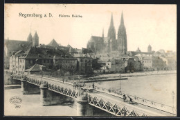 AK Regensburg, Eiserne Brücke Und Münster  - Regensburg