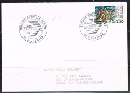 PHIL-L35 - FRANCE Cachet Comm. Illustré Bougez Avec La Poste Riquewihr 1986 - Matasellos Conmemorativos