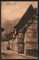 AK Stolberg /Harz, Strasse Kaltes Tal Mit Fachwerkhaus  - Stolberg (Harz)