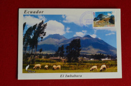 Ecuador Maxicard Volcano Chimborazo El Imbabura Carte Maximum Volcan Equateur - Vulkane