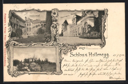 AK Hollenegg, Schloss Hollenegg, Schlosshof, Glashaus-Terrasse  - Sonstige & Ohne Zuordnung