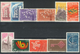 FRANCE -1956/73, EUROPA STAMPS SET OF 11, USED. - Gebraucht