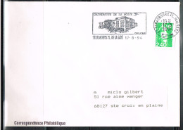 PHIL-L36 - FRANCE Flamme Illustrée Sur Lettre Scotem Université De La Poste Strasbourg 1994 - Oblitérations Mécaniques (flammes)