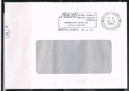 PHIL-L37 - MONACO Flamme Sur Lettre De Monte-Carlo 1993 Séminaire Editeurs De Catalogues Philatéliques - Poststempel