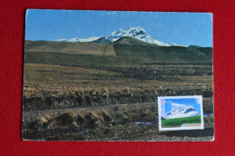 Ecuador Maxicard Volcano Chimborazo El Carihuairazo Carte Maximum Volcan Equateur - Volcans