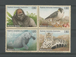 United Nations G. 1993 Fauna 4-block  Y.T. 243/246 ** - Unused Stamps