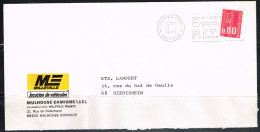 PHIL-L38 - FRANCE Flamme Sur Lettre De Mulhouse Carrière Des PTT 1976 - Mechanische Stempels (reclame)