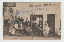 CPA - 64 - HENDAYE - RESTAURANT BELSENIA Légende HENDAYE, 4 Mars 1912 - Voy 1912 TRES RARE Cliché Vey Exceptionnel - Hendaye