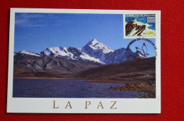 Bolivia Maxicard Volcano Huayna Potosi  Carte Maximum Volcan Bolivie - Volcanes