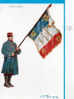 CP -Poilu Et Son Drapeau - - Guerra Del 1914-18