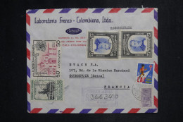 COLOMBIE - Lettre Commerciale Recommandée Par Avion > La France - Vignette Tuberculose - 1956 - A 3069 - Colombie