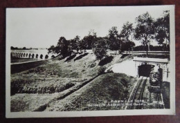 Carte Photo Agen ; La Ligne Bordeaux-Sète Et Le Pont - Locomotive - Agen