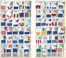 USA  WHOLESALE 2008 To 2012 Flags Of Our Nations Cpl 60v Set Used Off-Paper  SC. 4273/2332 - 10X Cpl Sets - Usati
