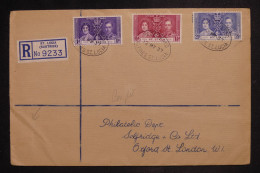 STE LUCIE - Lettre Recommandée > L'Angleterre - 1937 - A 3072 - St.Lucia (...-1978)