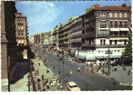 Marseille La Canebière (grand Café Glacier... Timbrée En 1955 - Canebière, Centre Ville