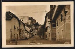 AK Gmünd /Kärnten, Strassenpartie Mit Brunnen  - Autres & Non Classés