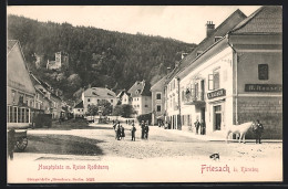 AK Friesach In Kärnten, Hauptplatz Mit Ruine Rothturm  - Autres & Non Classés