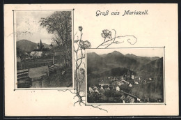 AK Mariazell, Teilansicht Mit Kirche, Kloster  - Sonstige & Ohne Zuordnung