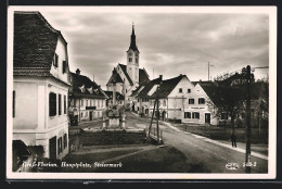 AK Gross-Florian /Steiermark, Hauptplatz Mit Kirche Und Denkmal  - Other & Unclassified