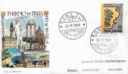 Fdc Roma: TURISMO IN ITALIA (1966); Viaggiata; A_Roma Eur - FDC