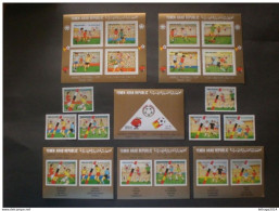 YEMEN 1982 Football World Cup Spain 2 Sery + 4 Sheet + 2 Block Airmail Complet Sery MNH - Yemen