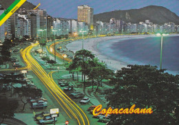 Brésil Rio De Janeiro Vue Nocturne Plage De Copacabana - Rio De Janeiro