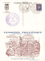 France Carte Souvenir Cachet Temporaire Exposition Philatélique - Chatellerault - 1943 Quinzaine Du Prisonnier - Brieven En Documenten