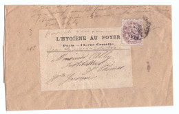 1901 - Type Blanc Sur Bande De Journal - L'hygiène Au Foyer  - 17 Rue Cassette à Paris 6ème - 1877-1920: Semi Modern Period