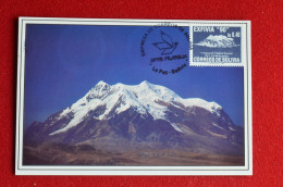 "Bolivia Maxicard Nevado Illimani Carte Maximum Volcan Bolivie Montagne - Volcanes