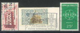 FRANCE -1956/71, EUROPA STAMPS SET OF 3, USED. - Oblitérés