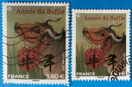 France 2021 : Année Lunaire Chinoise Du Buffle N° 5469 à 5470 Oblitéré - Used Stamps