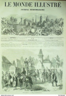 Le Monde Illustré 1857 N° 24 Mourmelon (51) Belleville Châlons (51) Italie Rome - 1850 - 1899