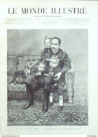 Le Monde Illustré 1893 N°1896 Siam Roi Chulalongkorn & Enfants Bangkok Menam Armée Siamoise Palais - 1850 - 1899