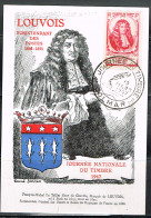 PHIL-L42 - FRANCE N° 779 Louvois Sur Carte Maximum Journée Du Timbre 1947 Colmar - 1940-1949