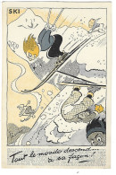 Ww2 - Guerre 39 - Propagande - Carte Illustrée Humoristique - Pellos -ski - Pellos