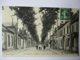 Cpa...Villeneuve-au-Chemin...(aube)...route Nationale...1908...animée... - Autres & Non Classés